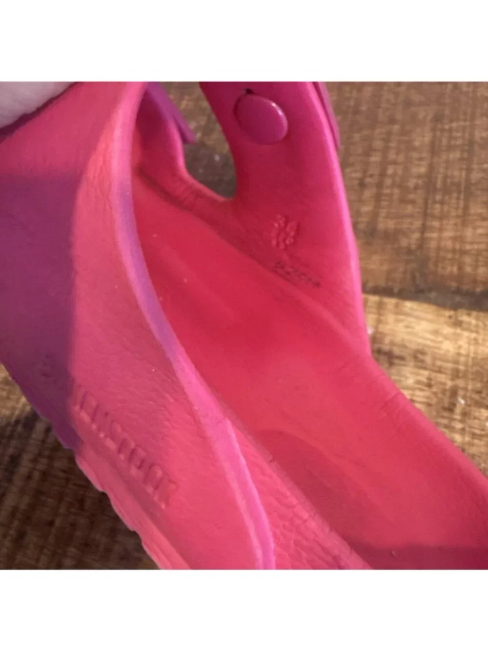 Birkenstock EVA Kids Pink Slip On Rubber Sandals Slides Size 34 US 3 Double